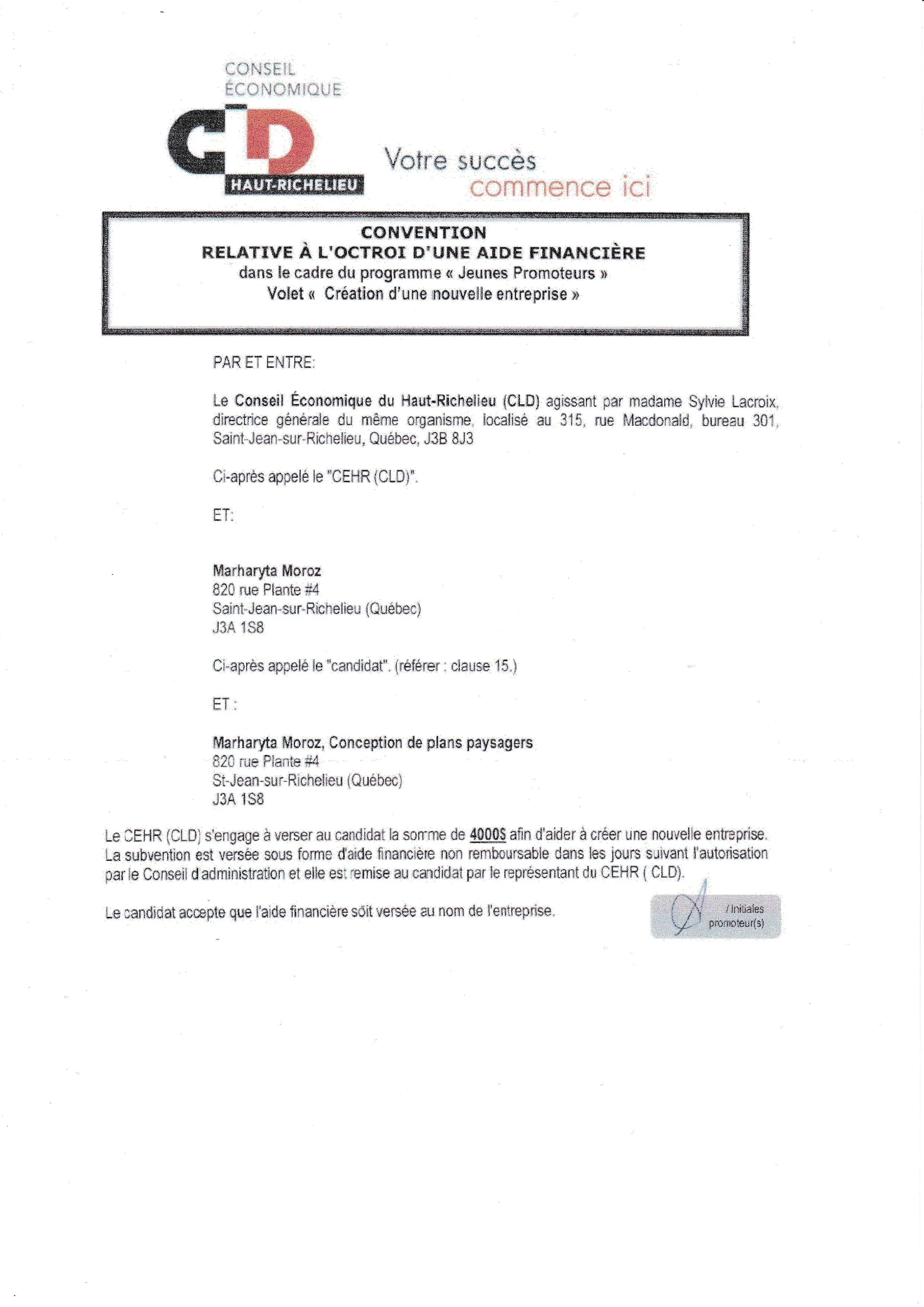 Certificate document